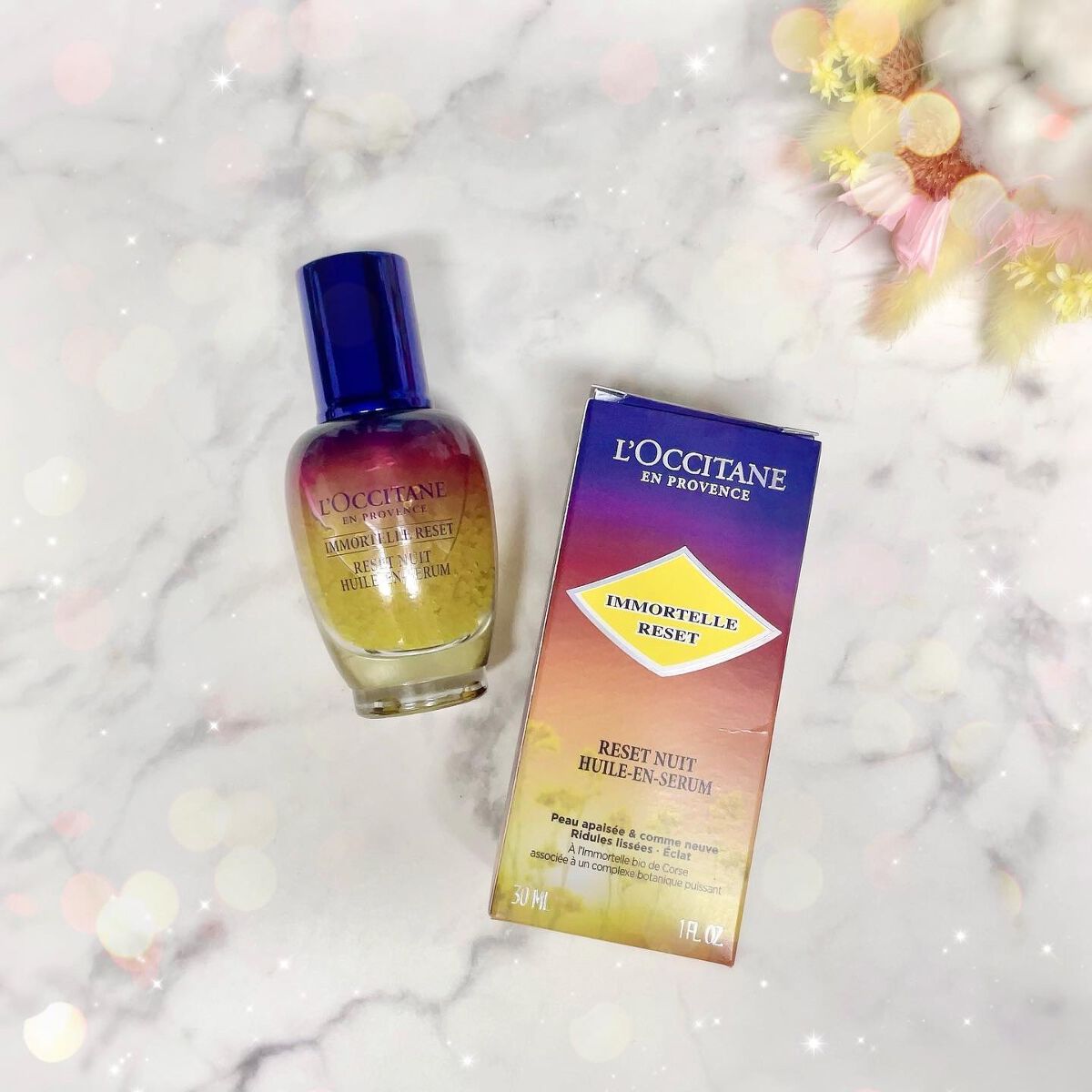 イモーテル オーバーナイトリセットセラム/L'OCCITANE/美容液を使ったクチコミ(5枚目)