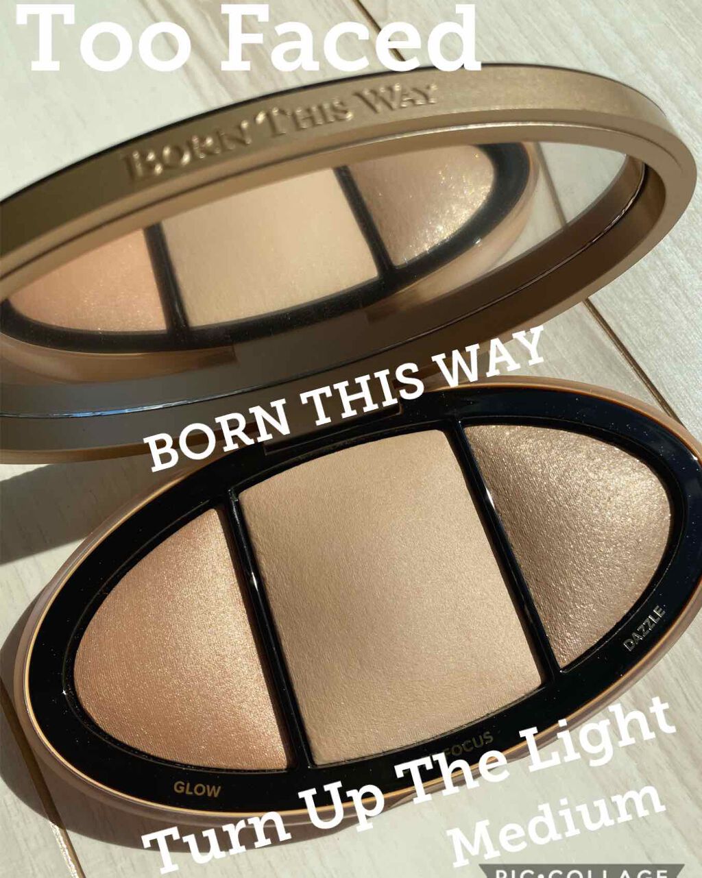 ボーン ディス ウェイ ターン アップ ザ ライト ハイライティング パレット/Too Faced/プレストパウダーを使ったクチコミ(1枚目)