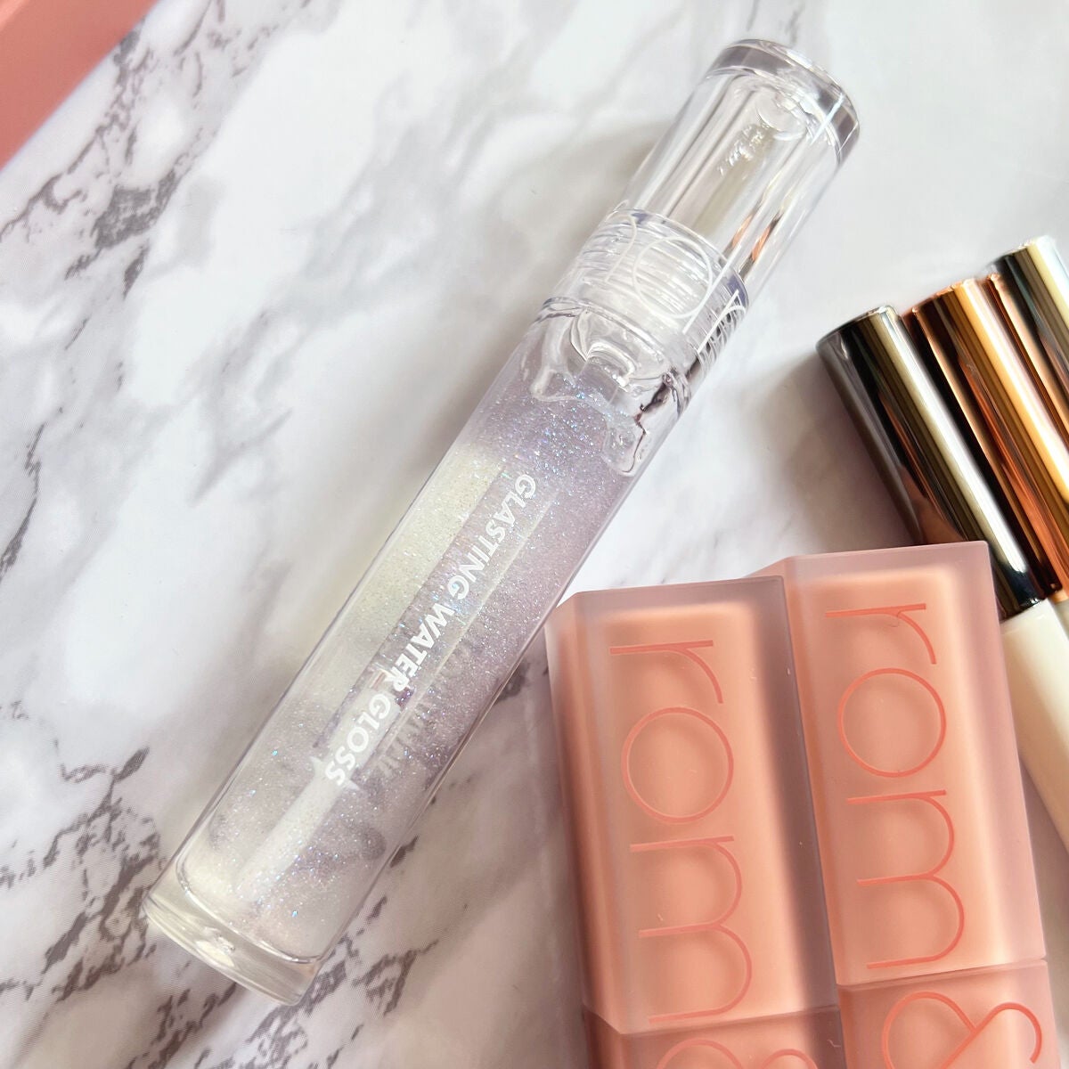 グラスティングウォーターグロス/rom&nd/リップグロスを使ったクチコミ(5枚目)