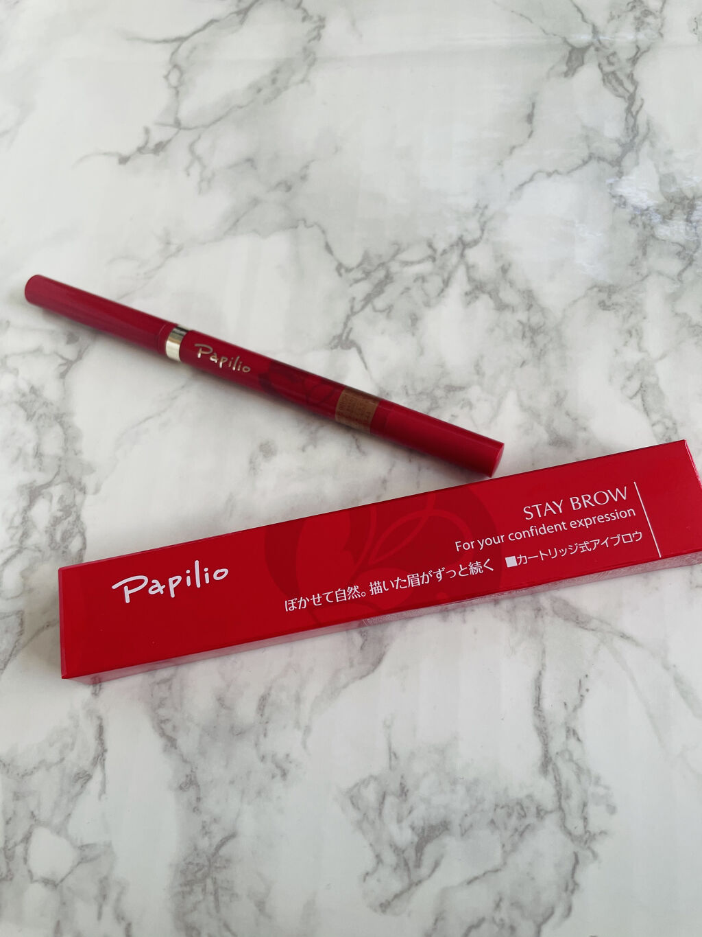 ステイブロウ 001ライトブラウン/Papilio/アイブロウペンシルを使ったクチコミ（1枚目）