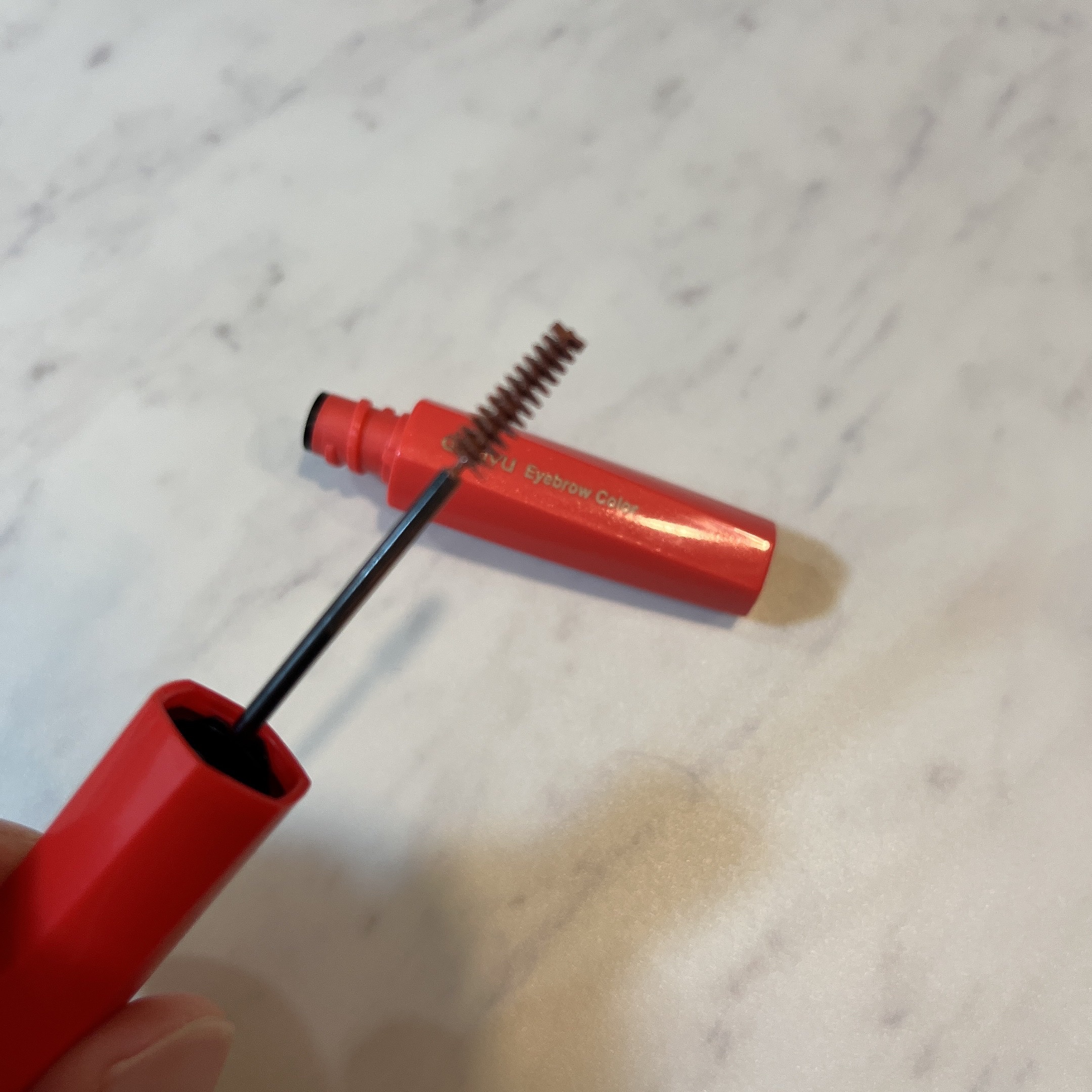 フィルム眉カラー ダスティーピンク（数量限定）/デジャヴュ/眉マスカラを使ったクチコミ（2枚目）