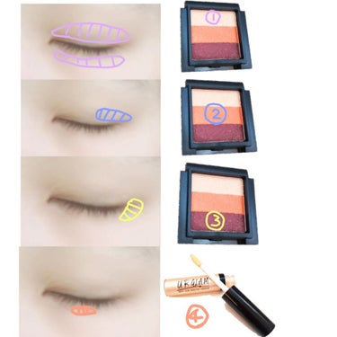 UR GLAM　GRADATION EYESHADOW/U R GLAM/アイシャドウパレットを使ったクチコミ（3枚目）