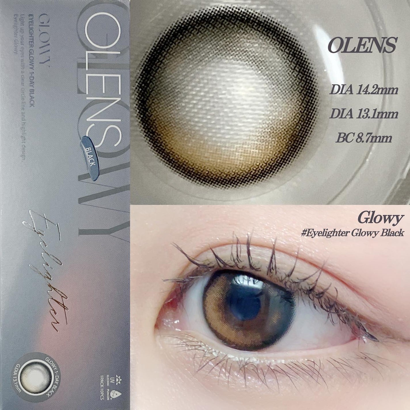 Glowy 1day/OLENS/ワンデー(1DAY)カラコンを使ったクチコミ(2枚目)