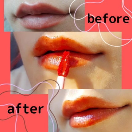 ザグラスタトゥーティント/QUA-T/リップティントを使ったクチコミ(6枚目)