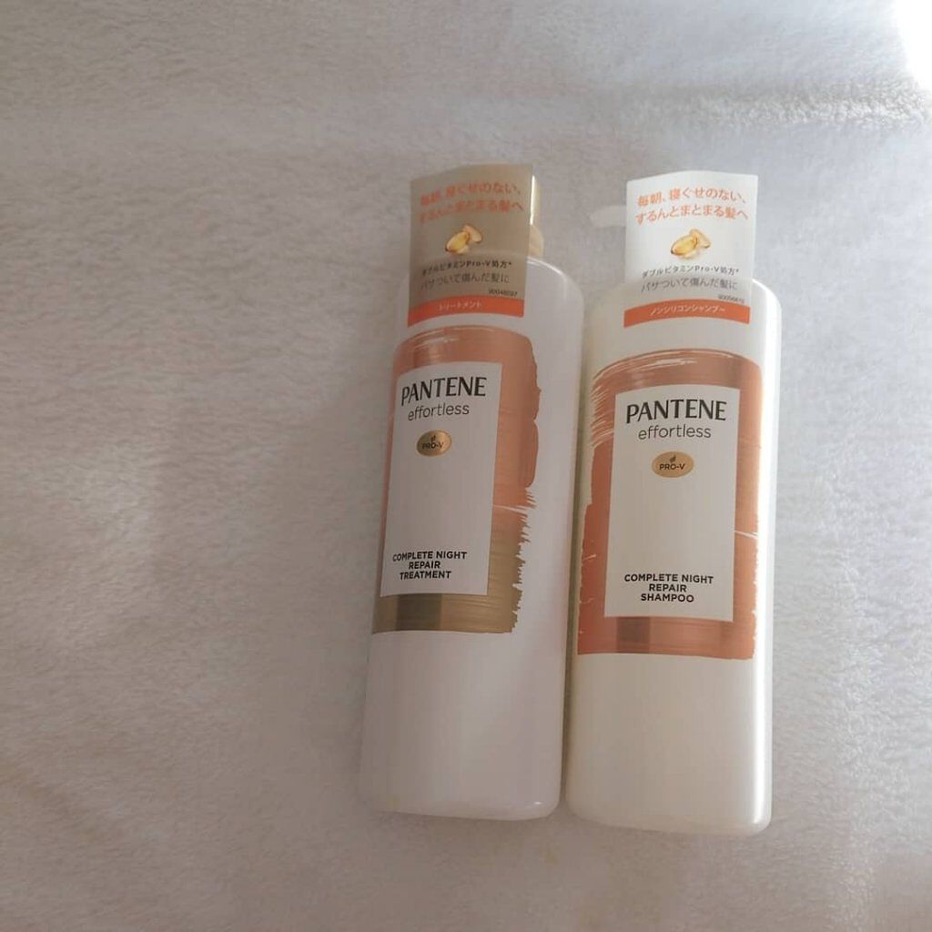 パンテーン エフォートレス コンプリートナイト リペアー シャンプー／トリートメント/パンテーン/市販シャンプーを使ったクチコミ（1枚目）