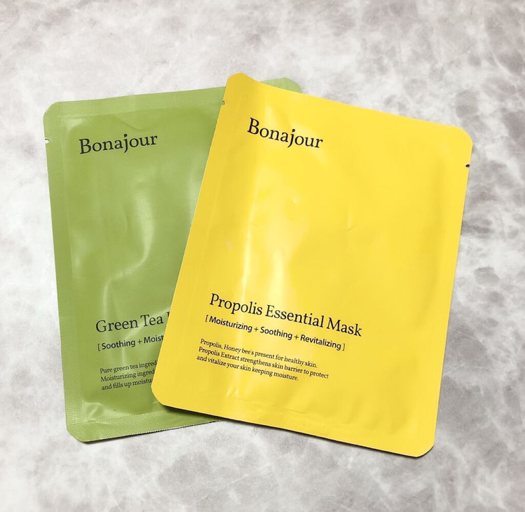 グリーンティーエッセンシャルマスク/Bonajour/シートマスク・パックを使ったクチコミ（1枚目）
