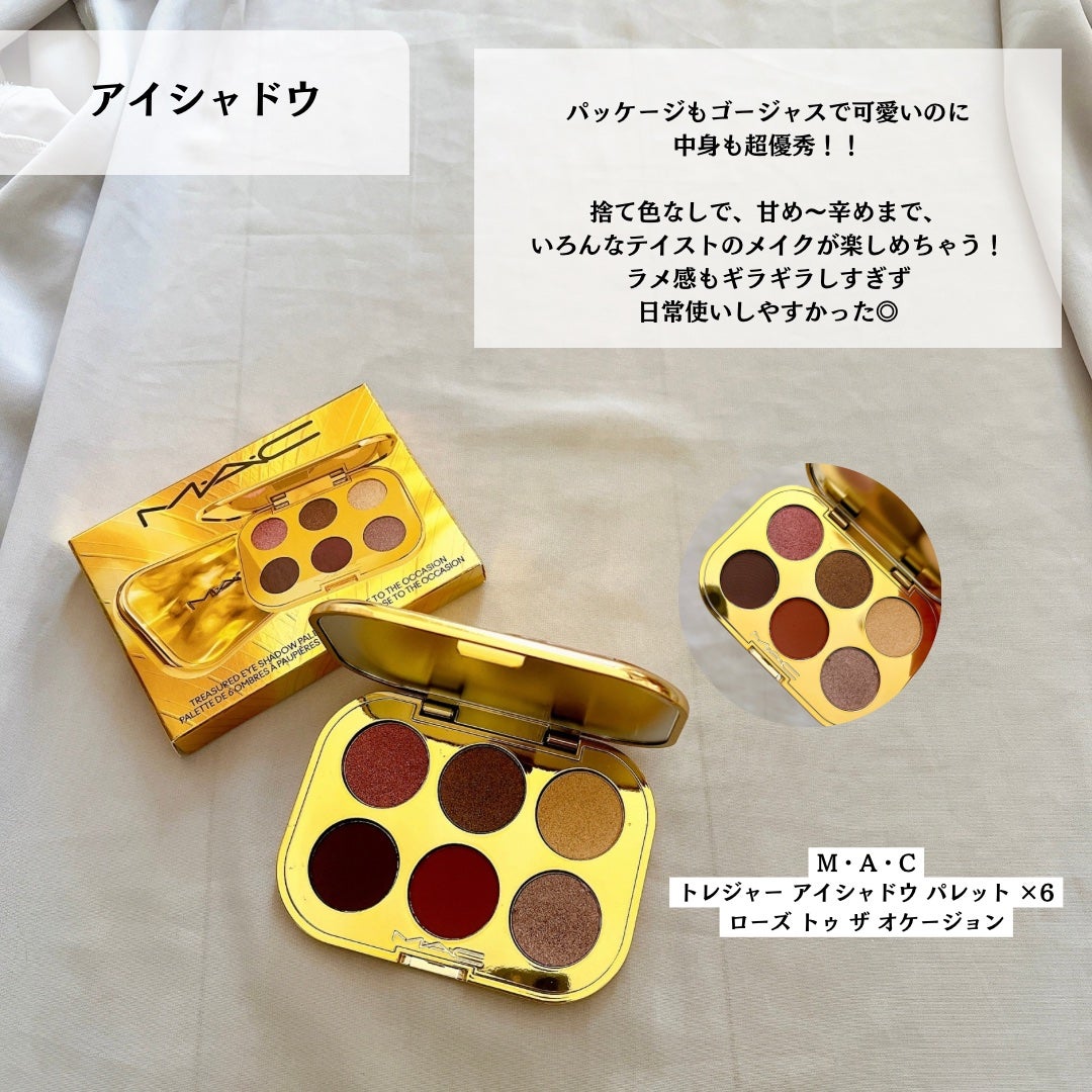 トレジャー アイシャドウ パレット ×6/M・A・C/アイシャドウパレットを使ったクチコミ(3枚目)