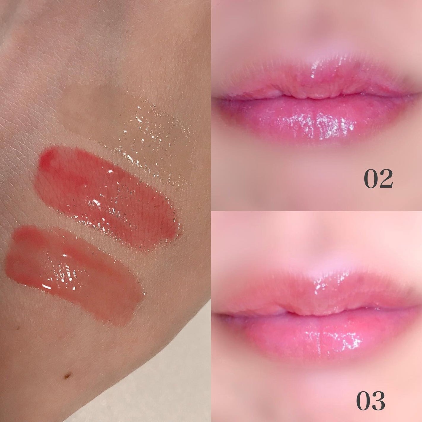 ナチュラルブルームリップオイルセラム 3色セット/PINATE/リップグロスを使ったクチコミ(4枚目)