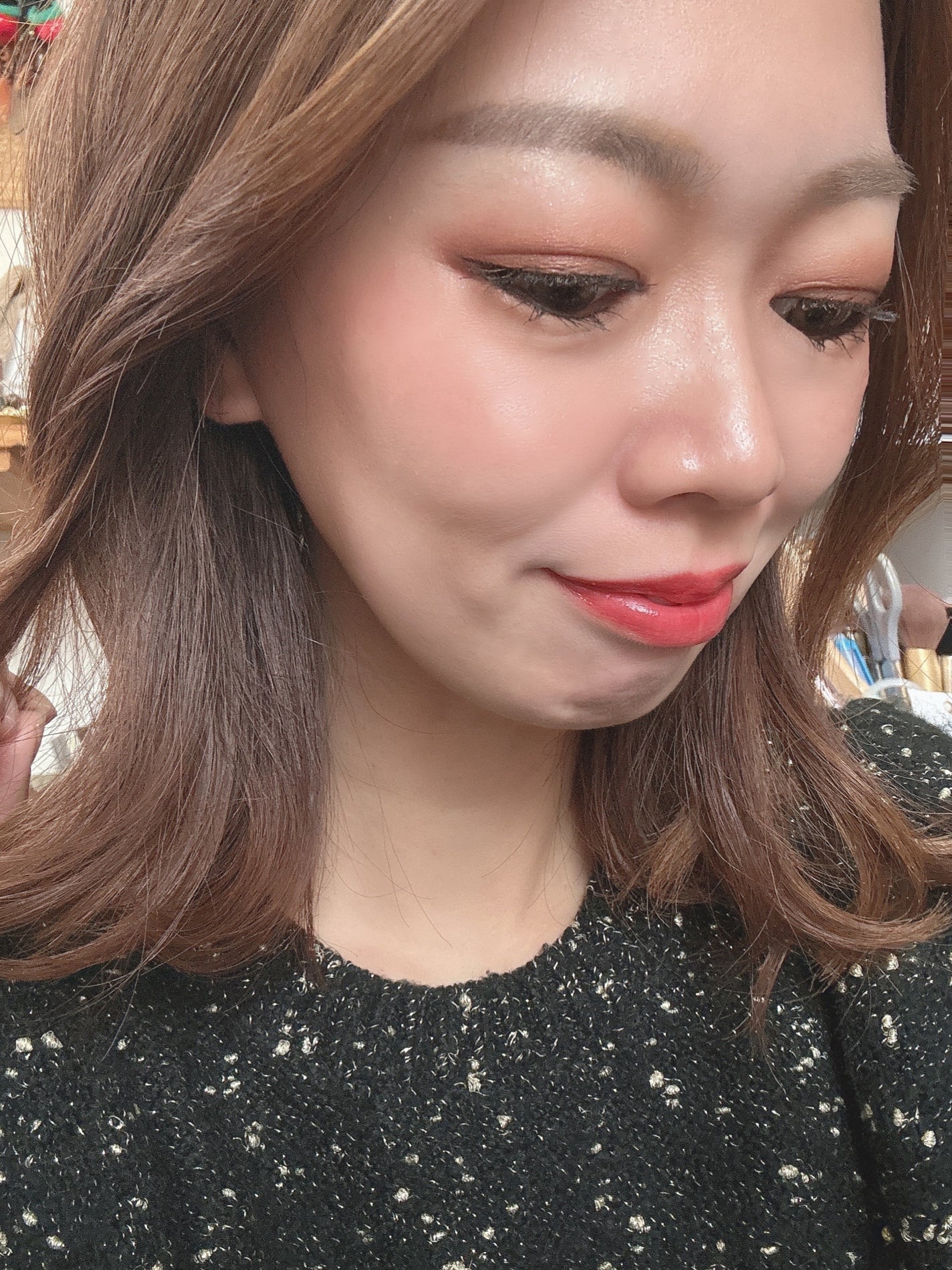 デューイーメッシュファンデーション/ASUNE /クッションファンデーションを使ったクチコミ(4枚目)