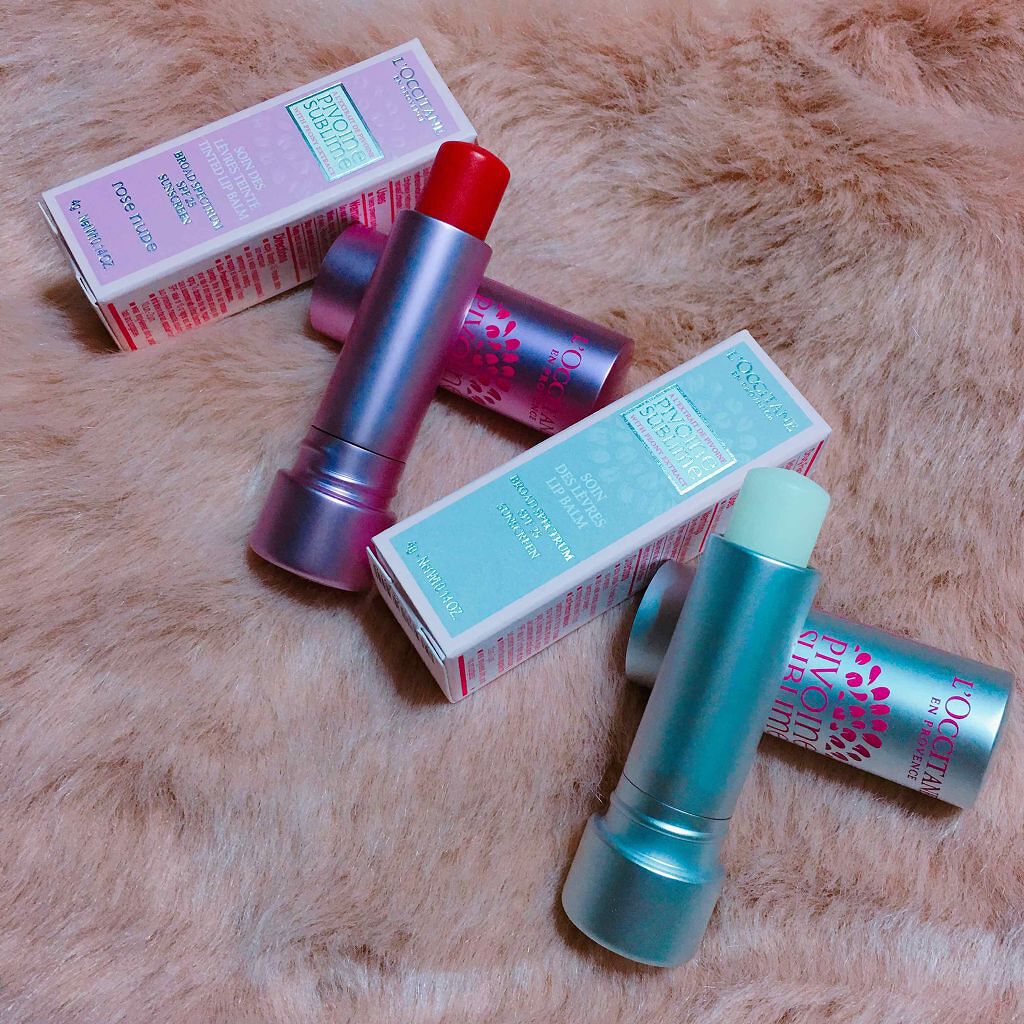 前髪 on LIPS 「ロクシタンイノセントピオニーリップバームローズとナチュラル容量..」(1枚目)