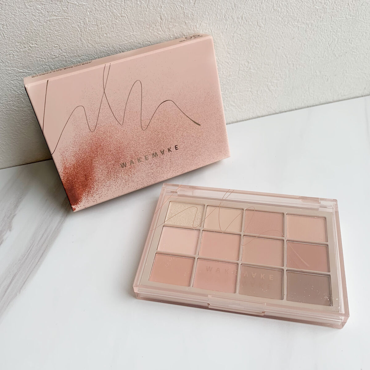 ソフトブラーリングアイパレット 06.アプリコットブラーリング/wakemake/アイシャドウパレットを使ったクチコミ（1枚目）
