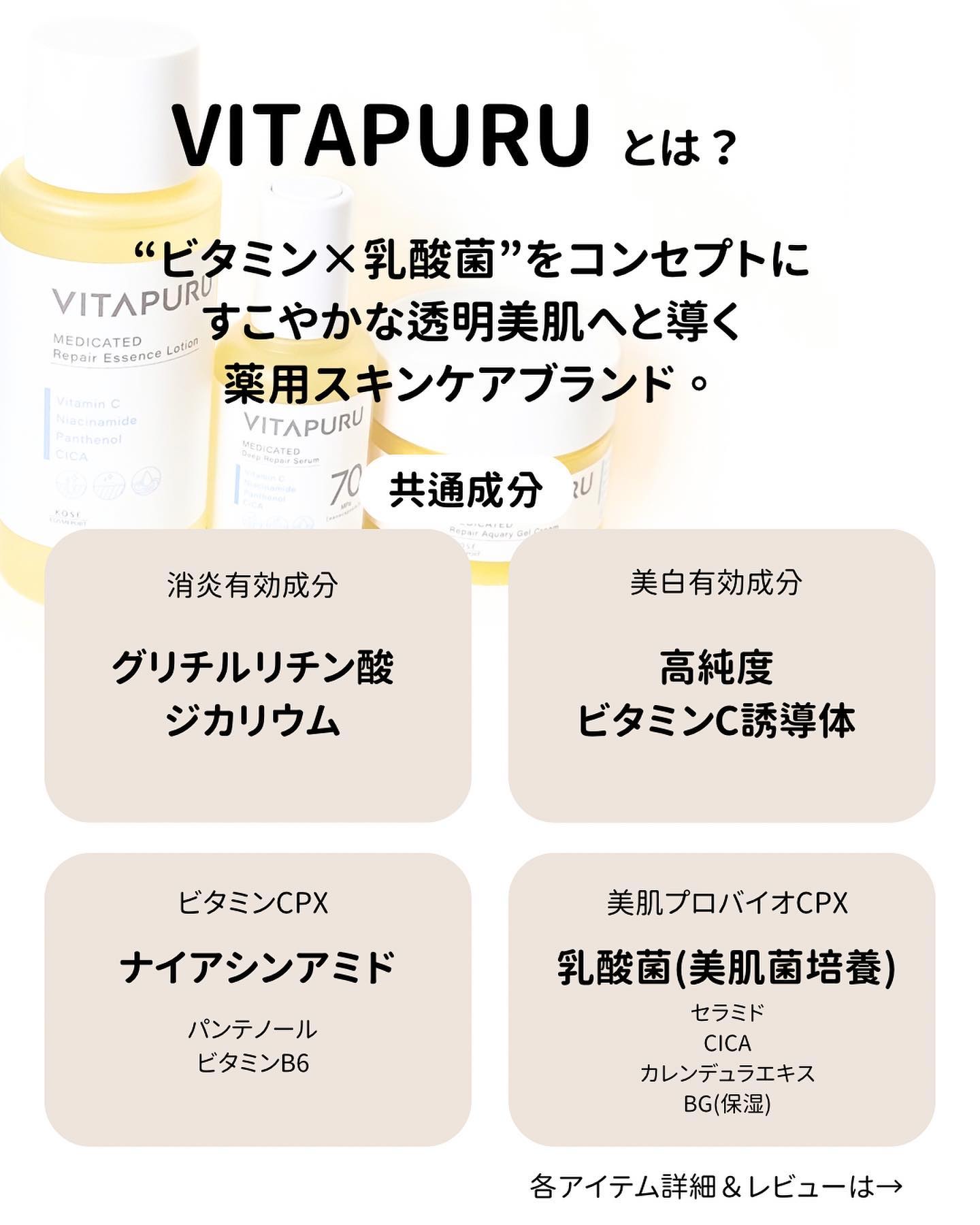 ビタプル リペアアクアリージェルクリーム/VITAPURU/フェイスクリームを使ったクチコミ（2枚目）