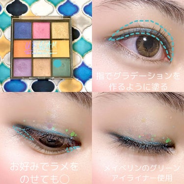 UR GLAM　BLOOMING EYE COLOR PALETTE/U R GLAM/パウダーアイシャドウを使ったクチコミ（3枚目）