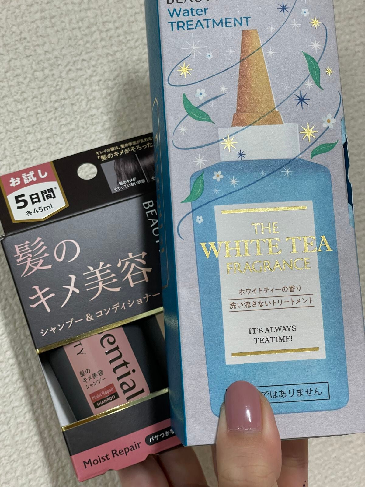 エッセンシャル ザビューティ 髪のキメ美容ウォータートリートメント ホワイトティーの香り/エッセンシャル/アウトバストリートメントを使ったクチコミ(8枚目)