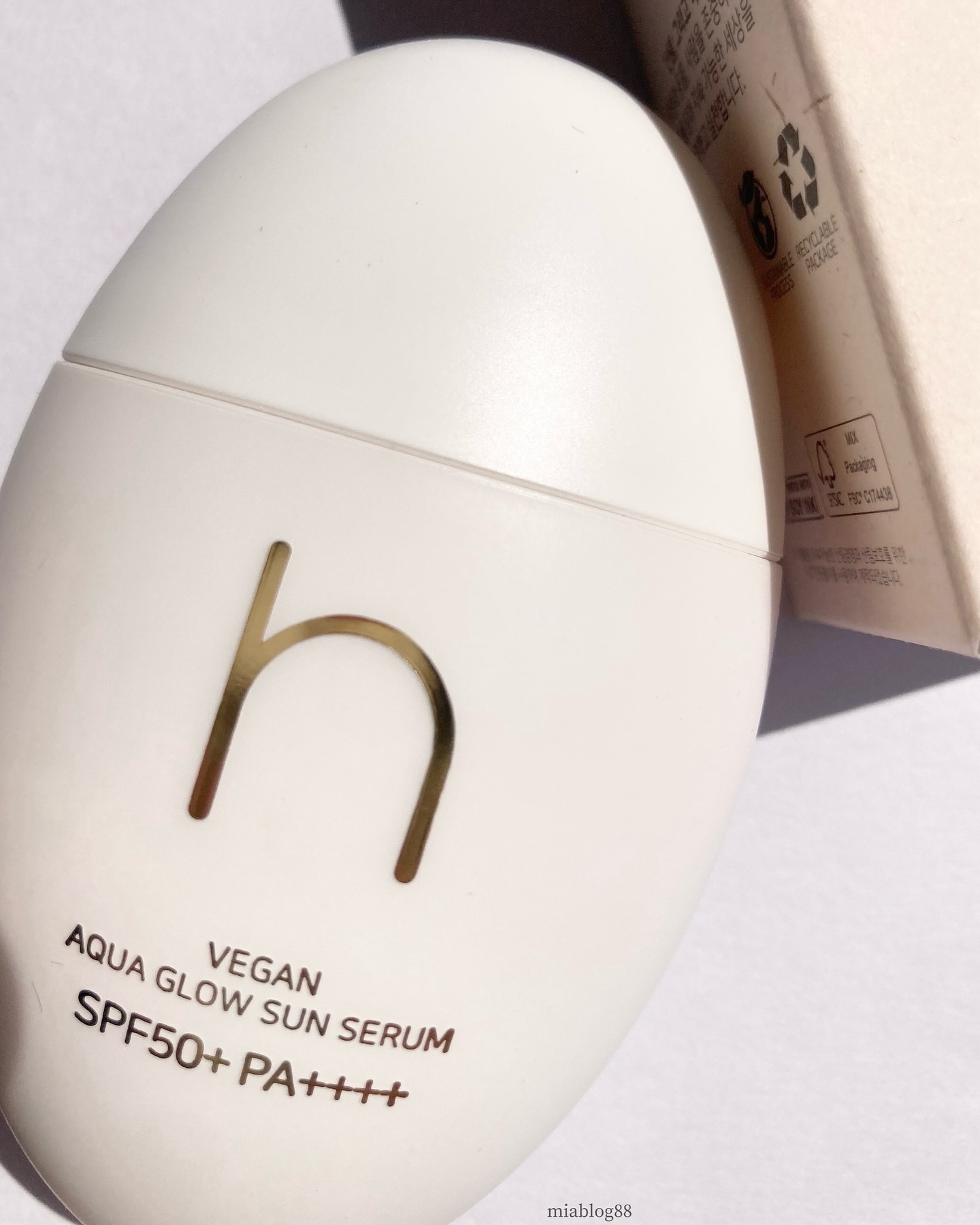 ヴィーガンアクアグロウサンセラム/HAMEL/日焼け止めローションを使ったクチコミ（2枚目）