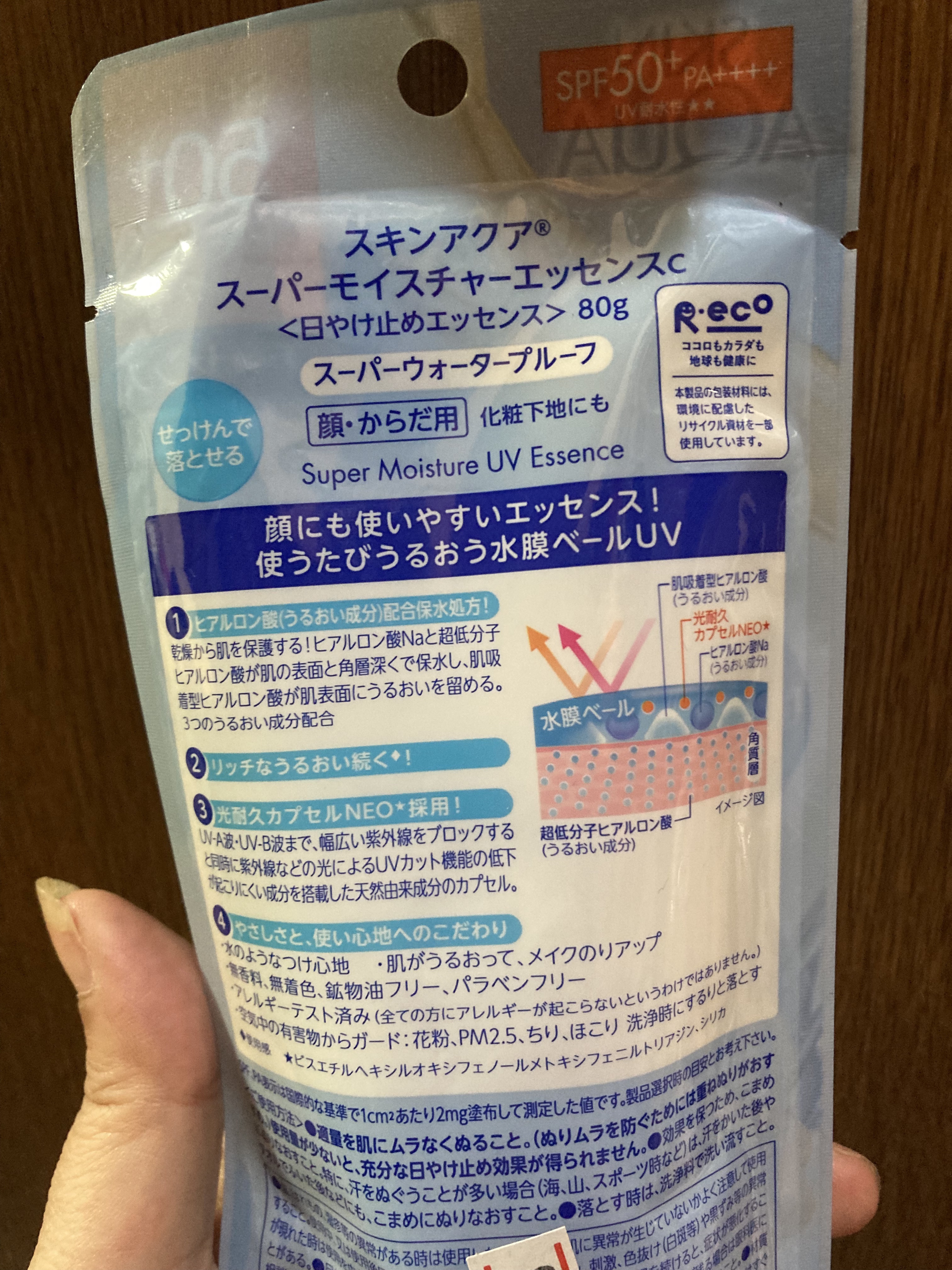 スーパーモイスチャーエッセンス/スキンアクア/日焼け止め・UVケアを使ったクチコミ（2枚目）