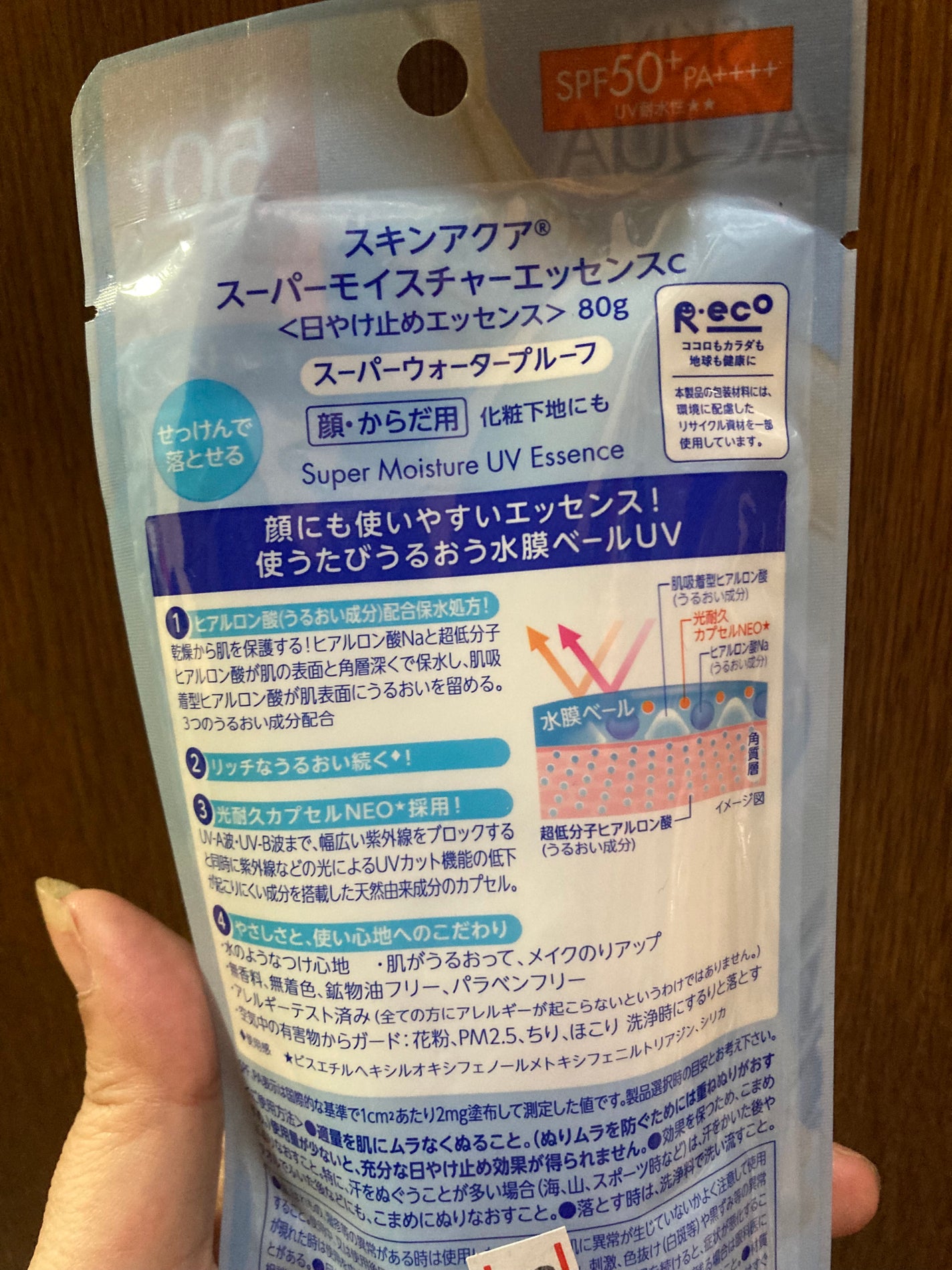 スーパーモイスチャーエッセンス/スキンアクア/日焼け止め・UVケアを使ったクチコミ(2枚目)