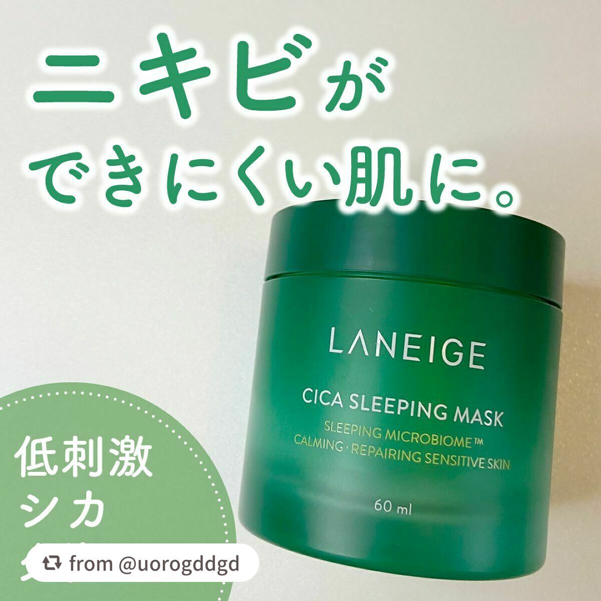 シカスリーピングマスク/LANEIGE/フェイスクリームを使ったクチコミ(1枚目)
