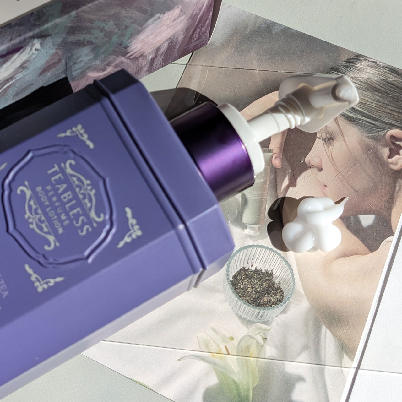 パフュームボディローション セイジアンバーパープルティー/TEABLESS/ボディローションを使ったクチコミ（3枚目）