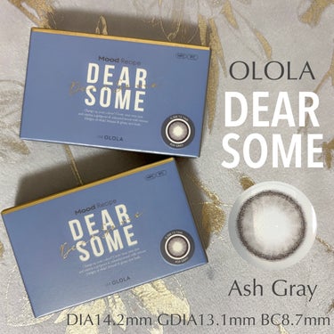 OLOLA ディアサム(DearSome)のクチコミ「OLOLA
ディアサム アッシュグレー 1month
DIA14.2mm GDIA13.1mm.....」（1枚目）