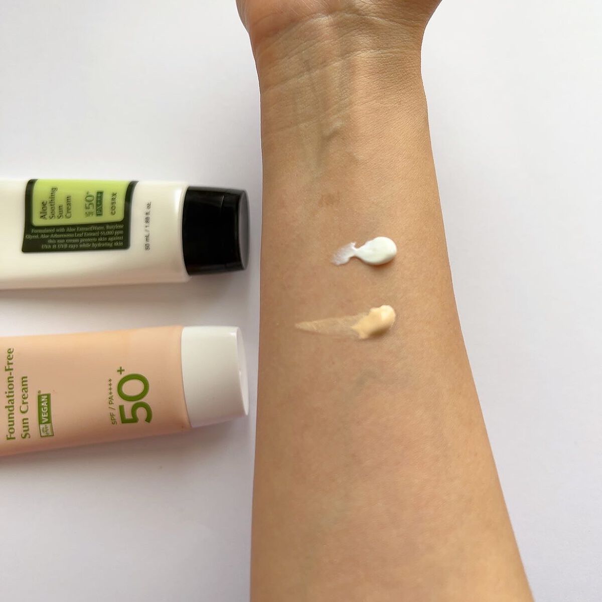 アロエスージングUVクリーム　SPF50+ PA+++/COSRX/日焼け止めクリームを使ったクチコミ（2枚目）