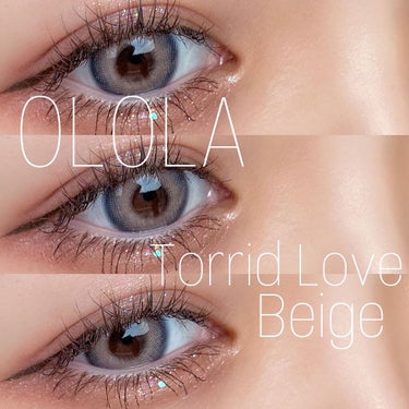 トリッドラブベージュマンスリー (TORRID LOVE BEIGE monthly)/OLOLA/１ヶ月（１MONTH）カラコンを使ったクチコミ（1枚目）