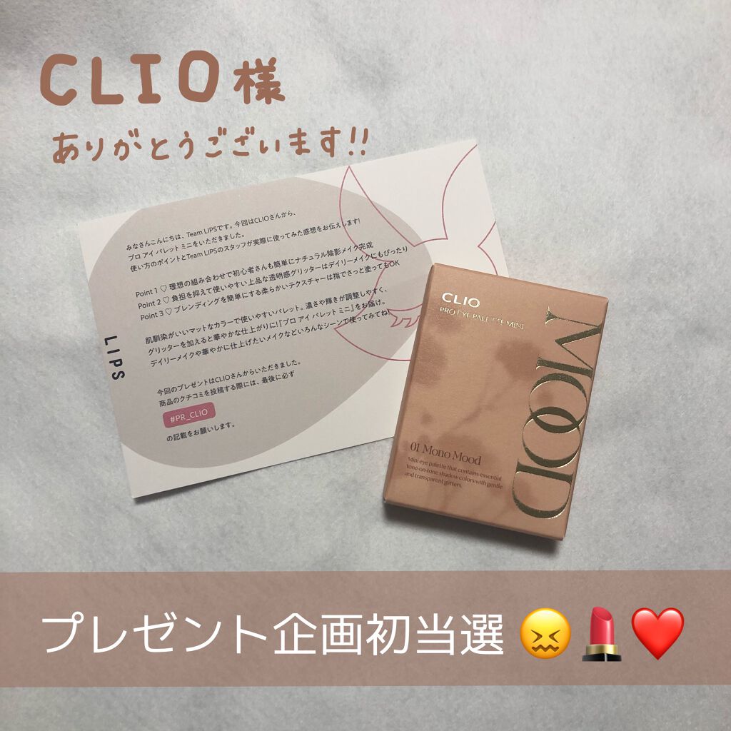 プロ アイパレット ミニ/CLIO/アイシャドウパレットを使ったクチコミ(1枚目)