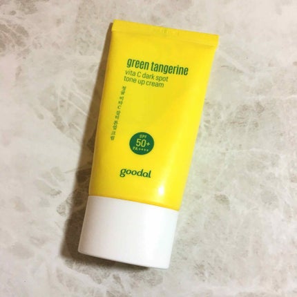 グリーンタンジェリンビタCダークスポットトーンアップクリーム/goodal/化粧下地を使ったクチコミ(1枚目)