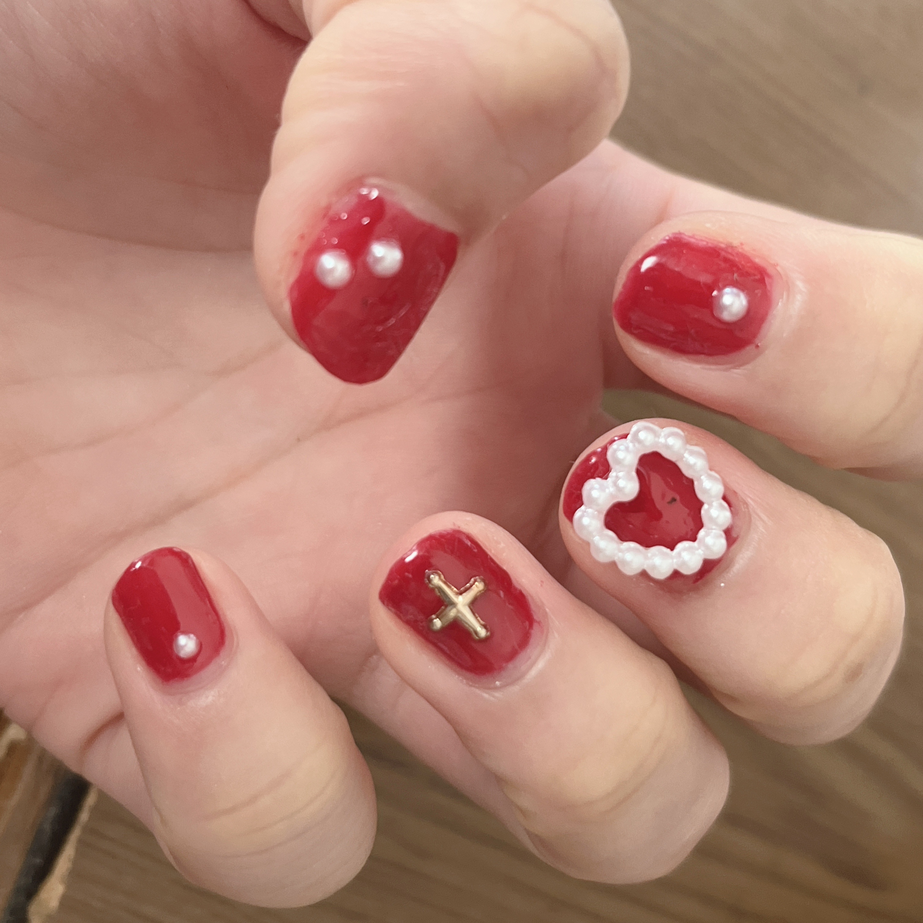 ジェルネイル レッド