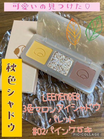 3色マロンアイシャドウパレット/LEEMEMBER/アイシャドウパレットを使ったクチコミ(1枚目)