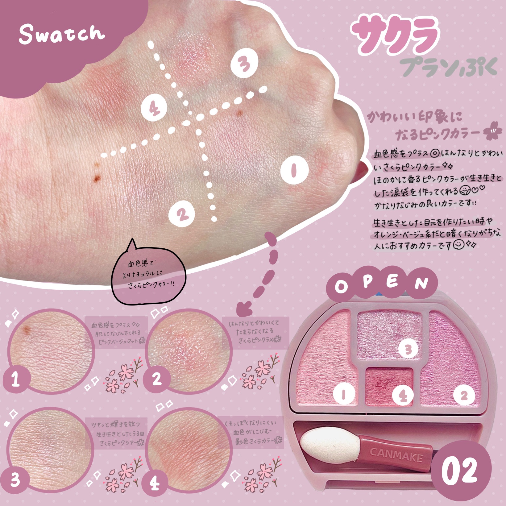 プランぷくコーデアイズ/キャンメイク/パウダーアイシャドウを使ったクチコミ（3枚目）