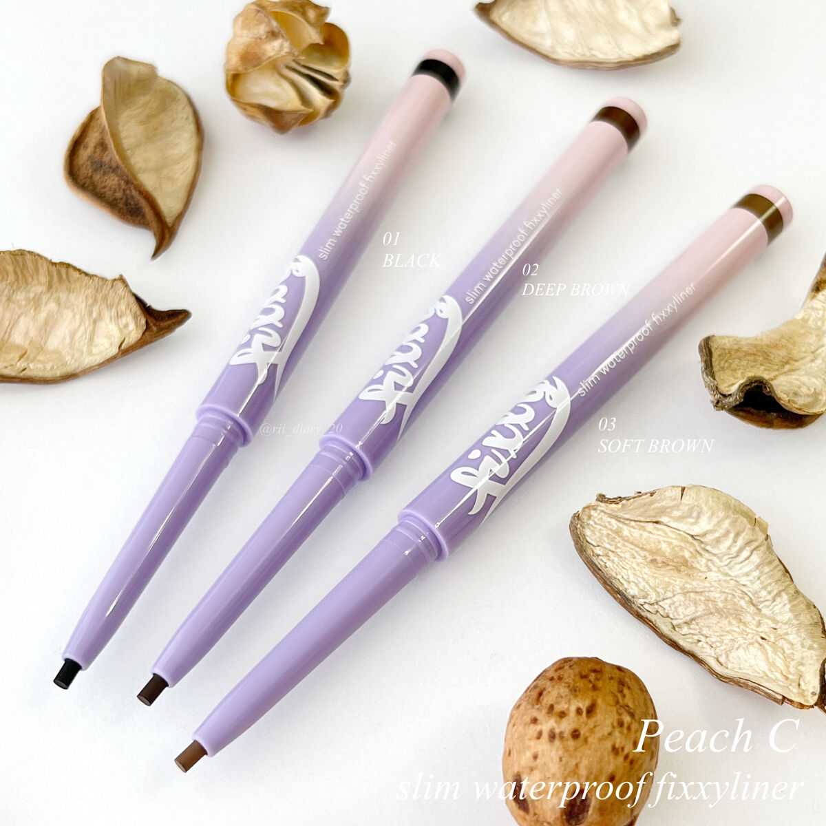 スリムウォータープルーフフィクシーライナー 02 ディープブラウン/Peach C/ペンシルアイライナーを使ったクチコミ（1枚目）