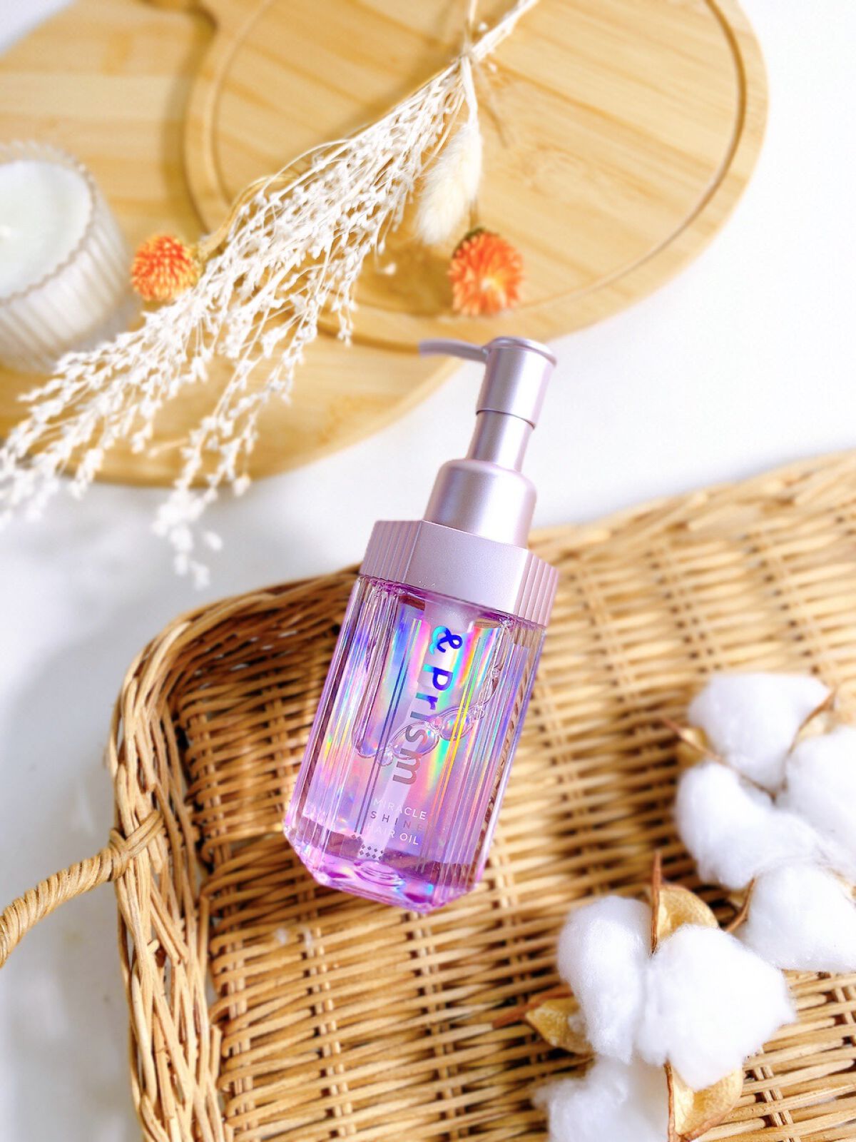 ミラクル シャイン ヘアオイル/&Prism/ヘアオイルを使ったクチコミ（2枚目）