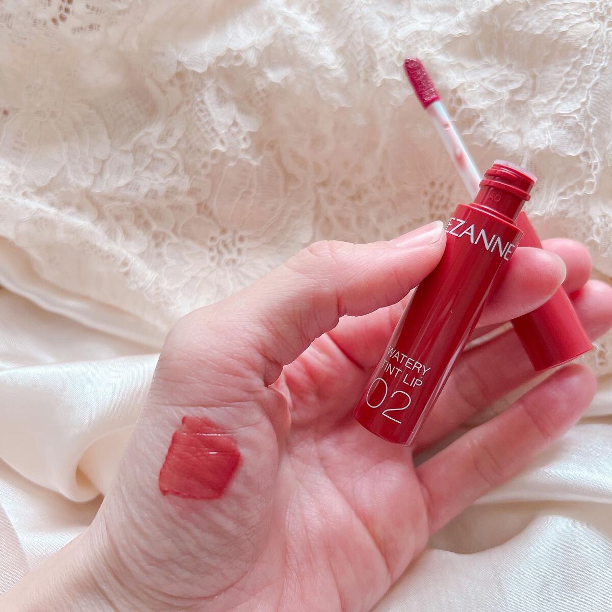 ウォータリーティントリップ/CEZANNE/リップティントを使ったクチコミ(4枚目)