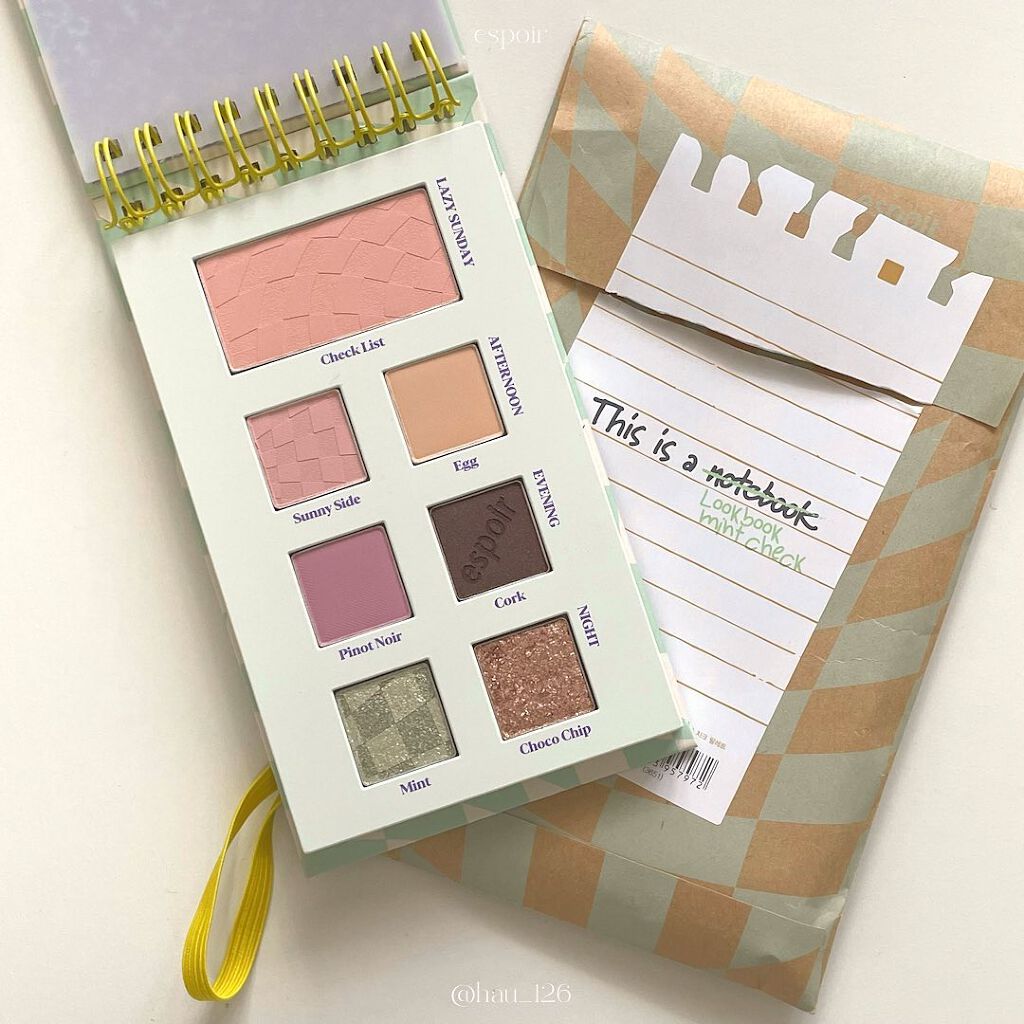 22S/Sルックブック ミントチェック/espoir/アイシャドウパレットを使ったクチコミ(7枚目)