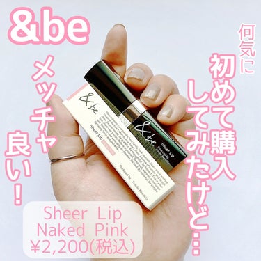 ＆be シアーリップ ネイキッドピンク/＆be/口紅を使ったクチコミ（1枚目）