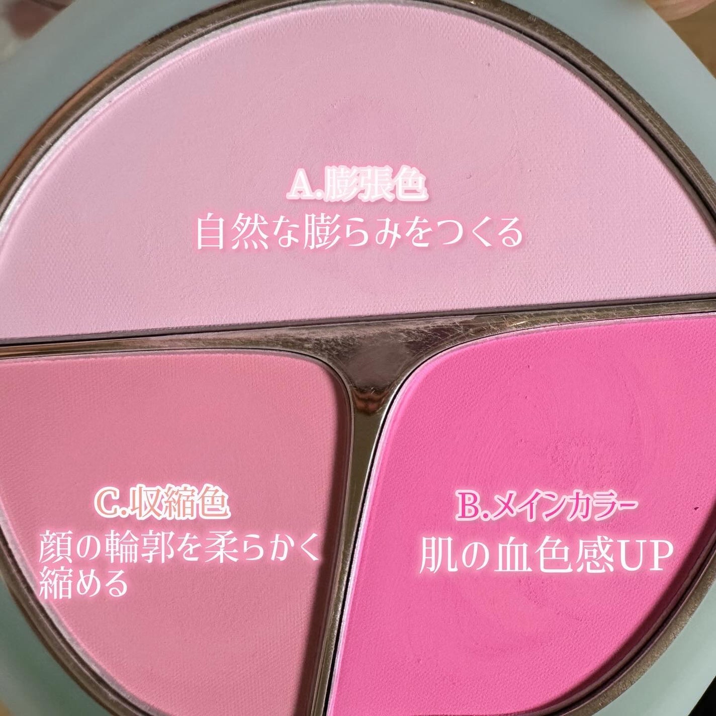 TIMAGE 3色チークパレット/TIMAGE/パウダーチークを使ったクチコミ(3枚目)