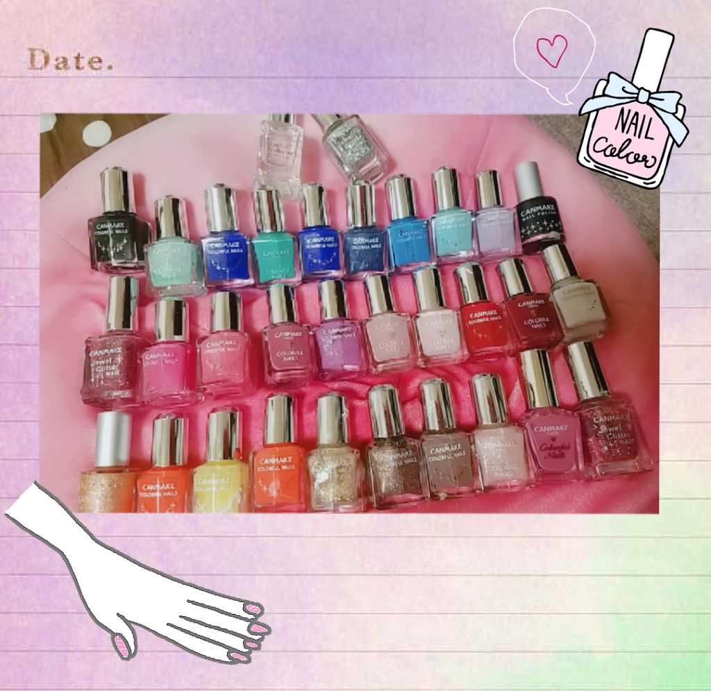 カラフルネイルズ/キャンメイク/マニキュアを使ったクチコミ（3枚目）