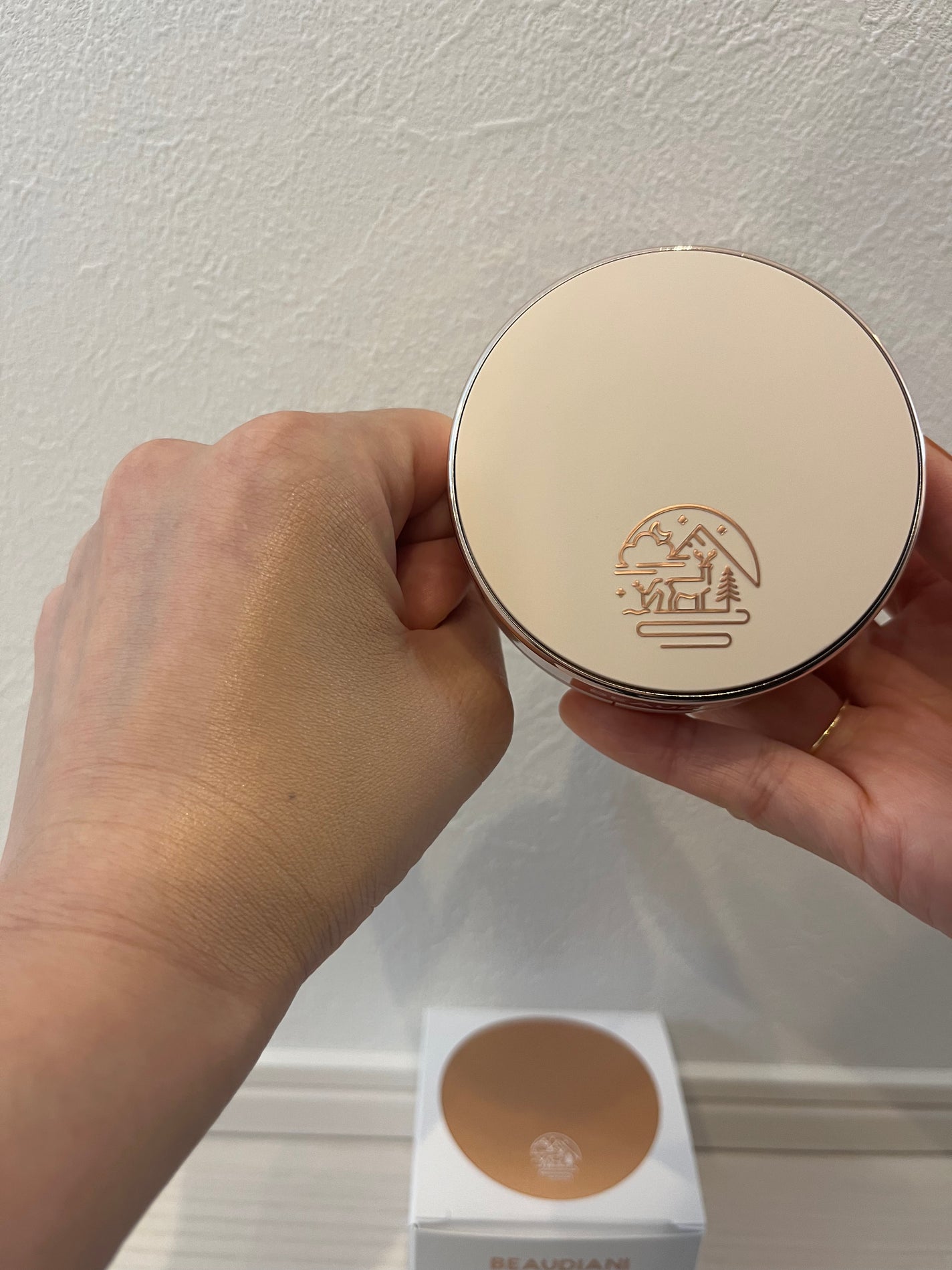 メッシュタイトアップクッション/BEAUDIANI/クッションファンデーションを使ったクチコミ(2枚目)