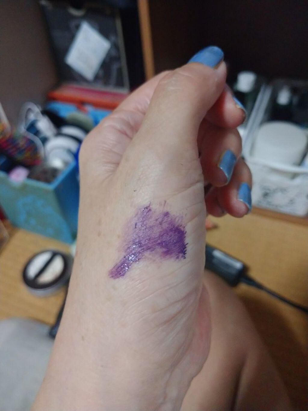 スキニーマスカラ パープル/U R GLAM/マスカラを使ったクチコミ（2枚目）