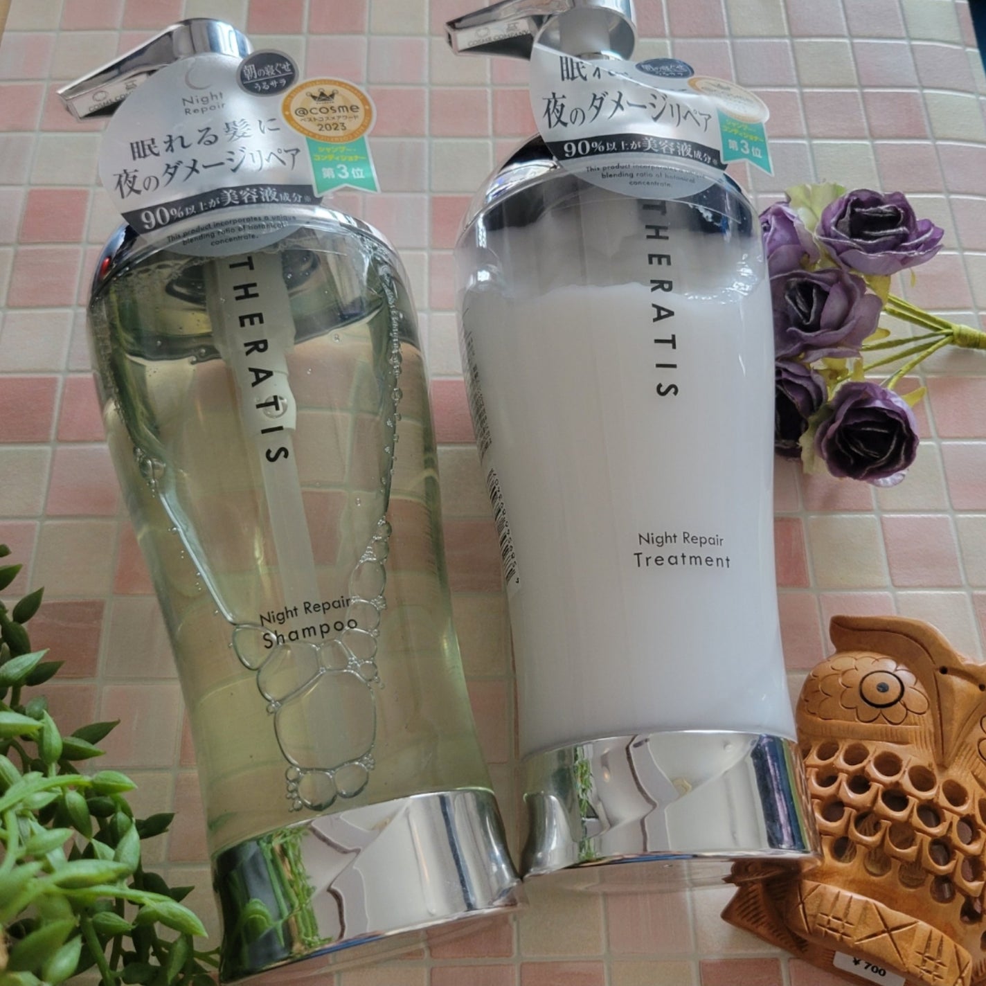 ナイトリペア シャンプー/ヘアトリートメント/THERATIS/シャンプー・コンディショナーを使ったクチコミ(2枚目)