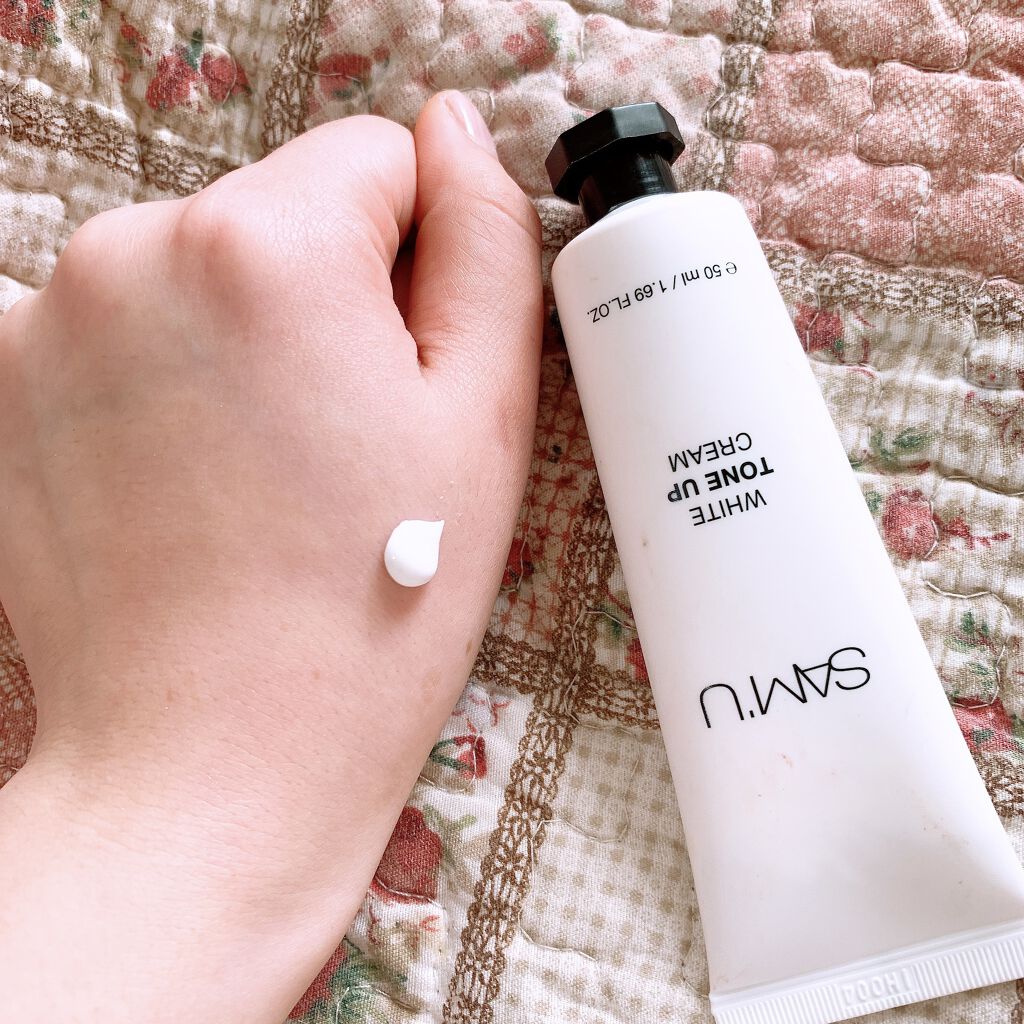 ホワイトトーンアップクリーム/SAM'U/化粧下地を使ったクチコミ（2枚目）