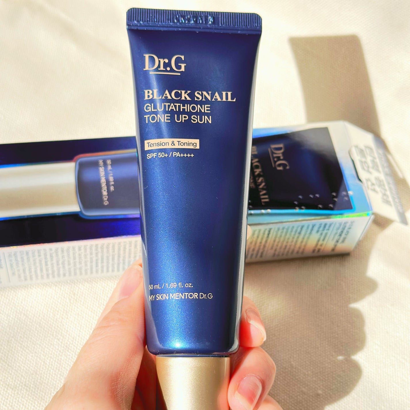 ブラックスネイルグルタチオントーンアップサン/Dr.G/日焼け止めクリームを使ったクチコミ(4枚目)