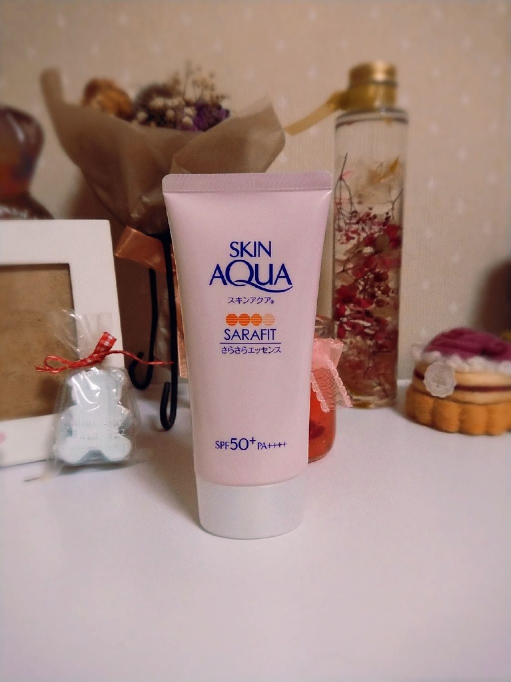 サラフィットUV さらさらエッセンス アクアフローラルの香り/スキンアクア/日焼け止め・UVケアを使ったクチコミ（2枚目）