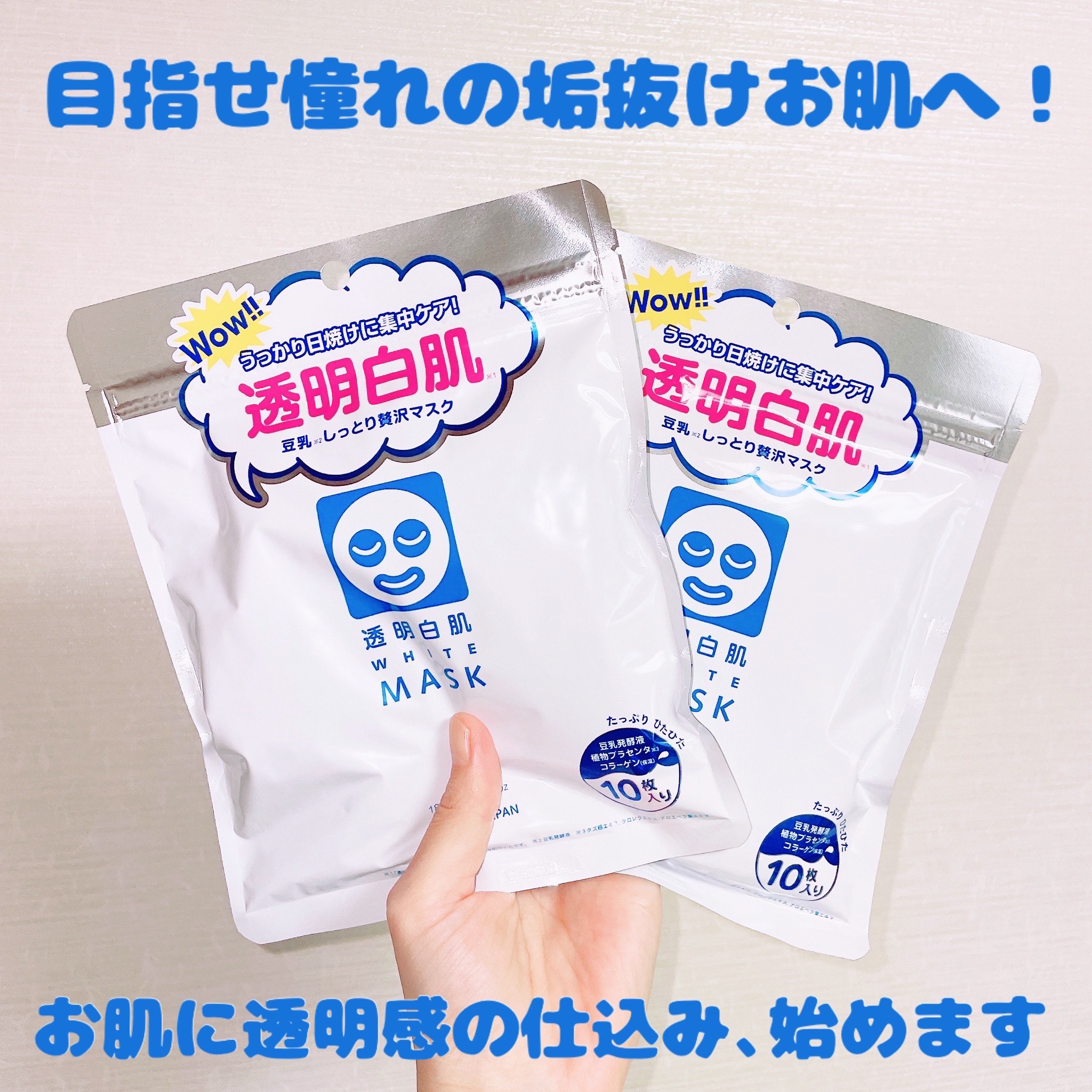 透明白肌　ホワイトマスクN シートマスク　48個セット　送料無料　お得セット 透明白肌 ホワイトマスクN シートマスク 48個セット 送料無料 お