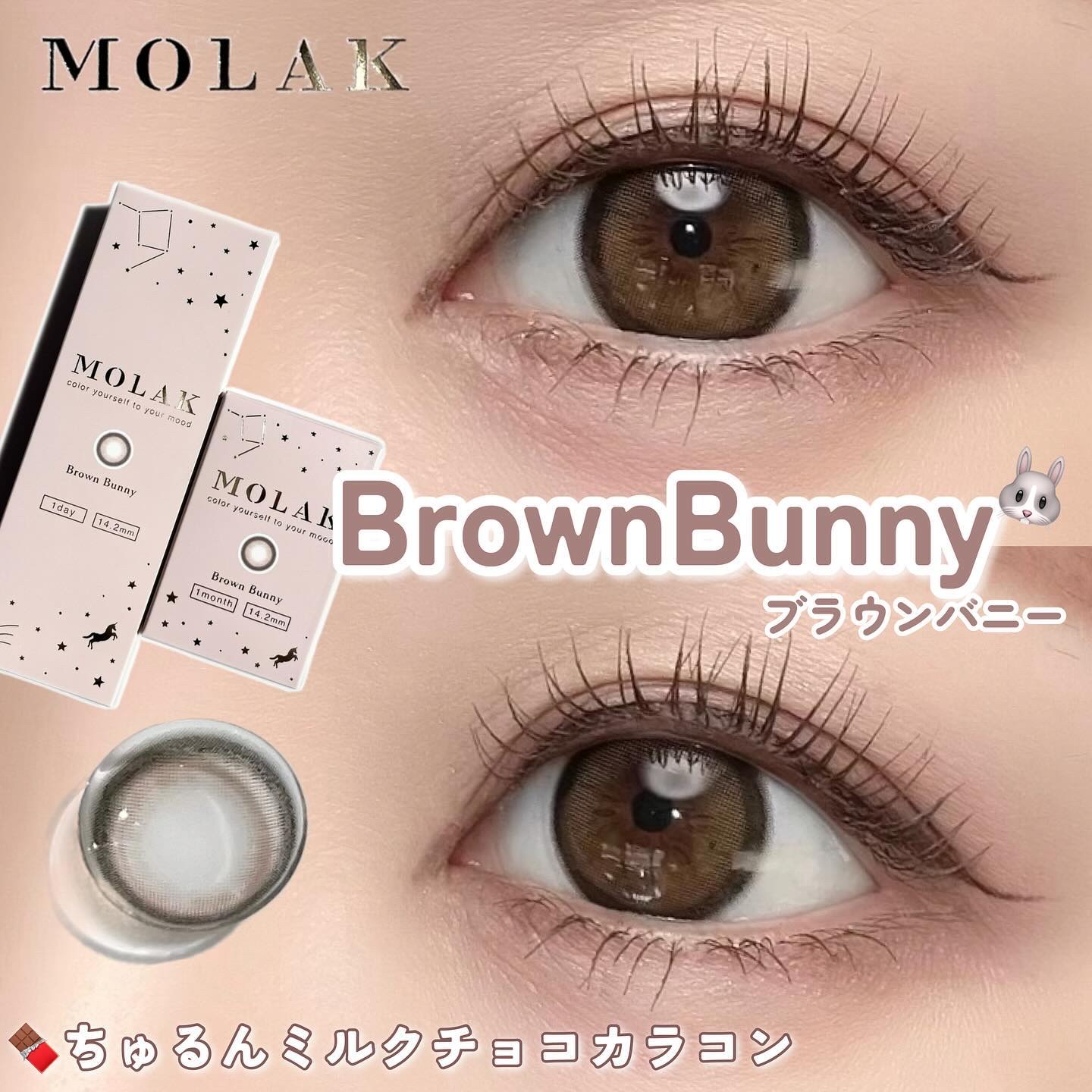 𝗠𝗢𝗟𝗔𝗞から待望の新作登場🙌🏻💕
新作はちゅるん感がたまらなく可愛い🥹
　＼𝗕𝗿𝗼𝘄𝗻𝗯𝘂𝗻𝗻𝘆🐰🤎／
⁡
⁡
📣𝟯月𝟭𝟱日〜発売開始だよ🛒💭✨

@molak_official 

