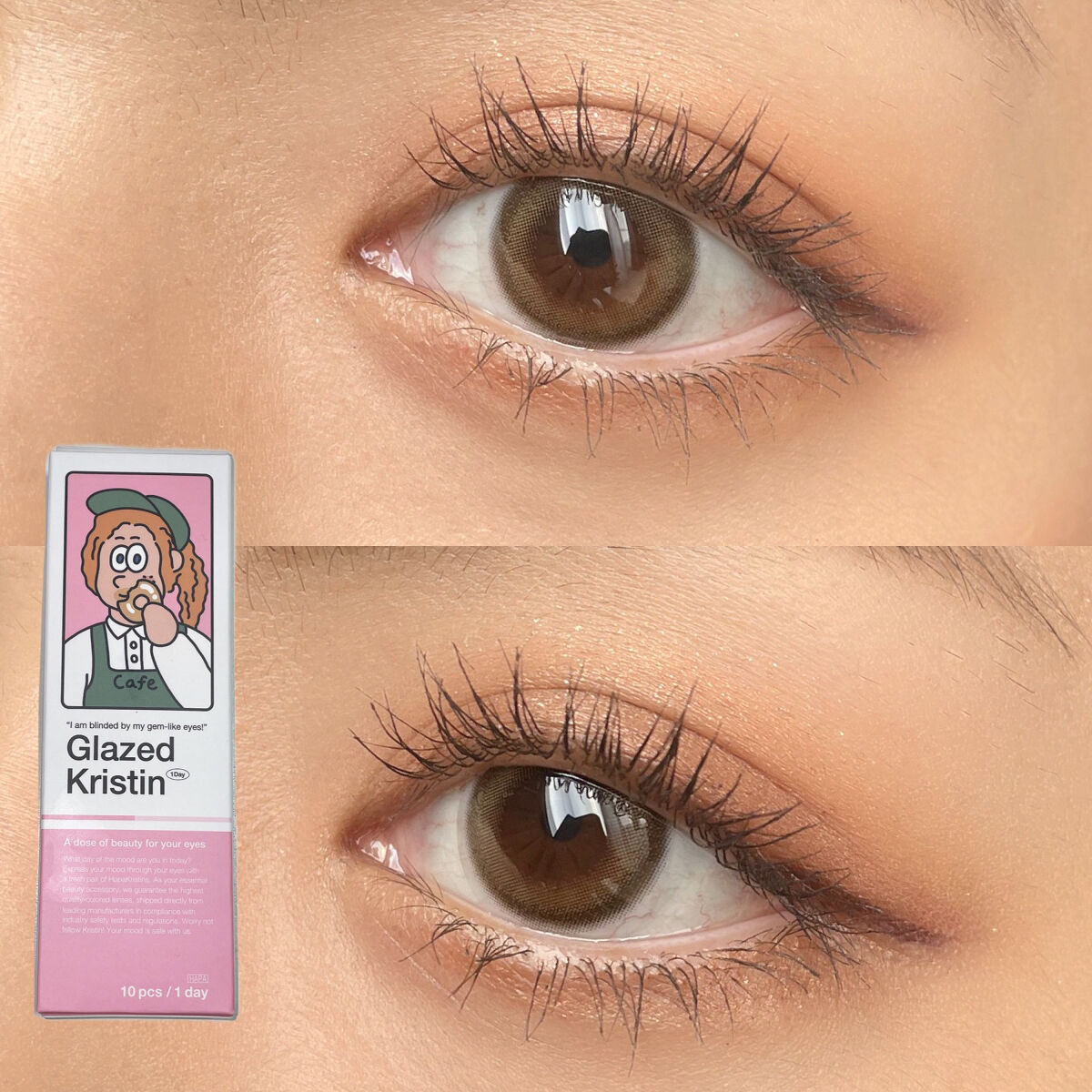 Glazed Krirtin/Hapa kristin/カラーコンタクトレンズを使ったクチコミ（1枚目）