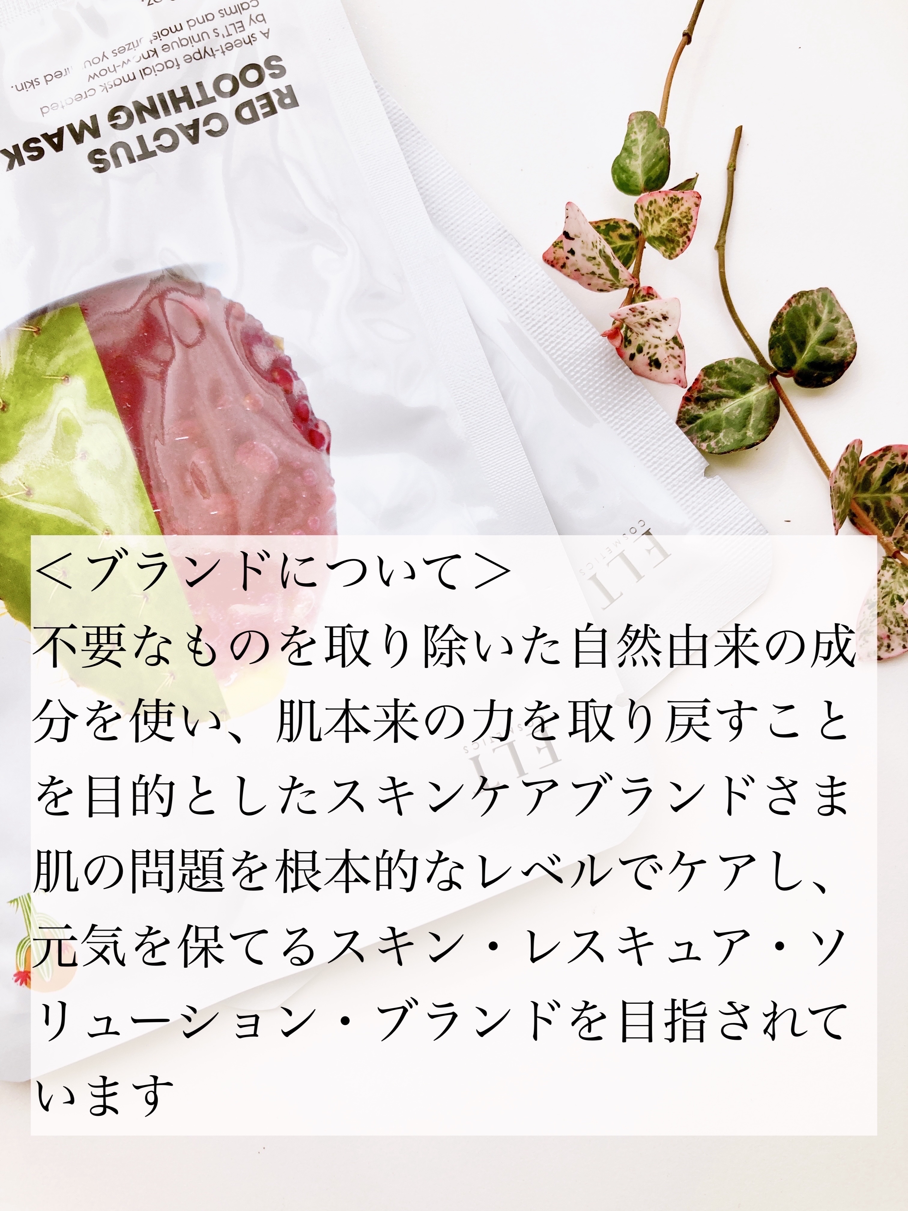 レッドカクタススージングマスク/ELT COSMETICS/シートマスク・パックを使ったクチコミ（2枚目）