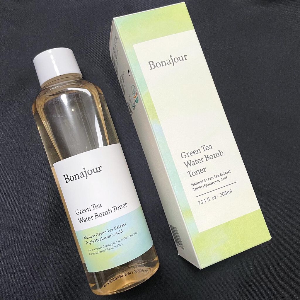 グリーンティーウォーターボムトナー/Bonajour/化粧水を使ったクチコミ(4枚目)