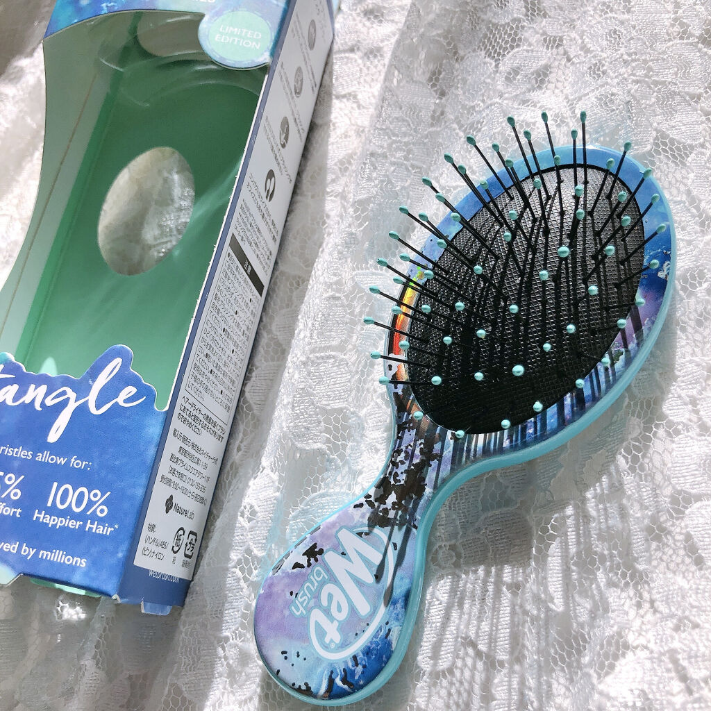 ウェットブラシ ミニディタングラーのクチコミ「大好きなブラシの柄アリを購入！ターコイズブルーに一目惚れ…めちゃくちゃかわいい(т_т)♡ブラ.....」（3枚目）